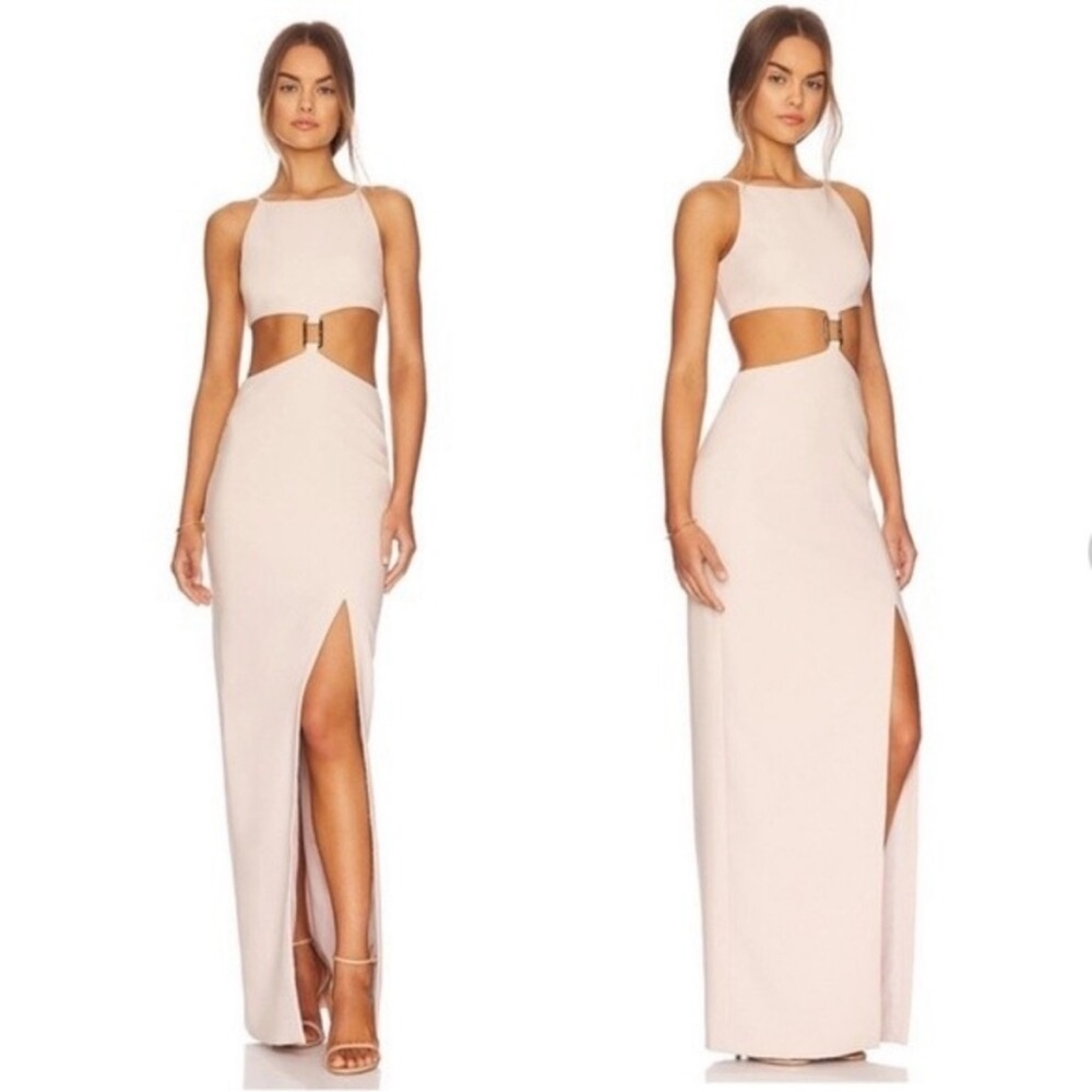New LIKELY Nella Gown in Cream Tan